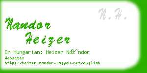 nandor heizer business card